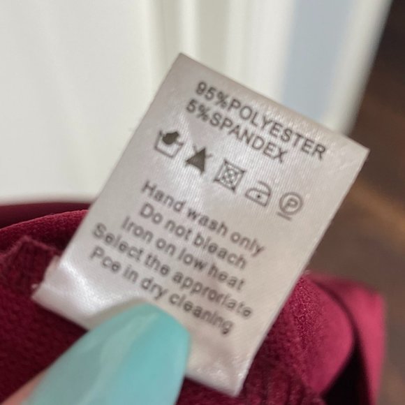 ALICE & YOU | Deep Red Bodycon Long Sleeved Scoop Back Dress | Size 14 - Picture 5 of 6